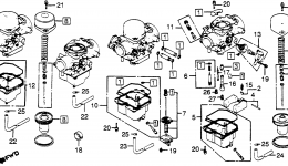 CARB. COMPONENT PARTS for мотоцикла HONDA CB750K A1981 year 