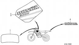 MARK (3) для мотоцикла HONDA XR200R AC2001 г. 