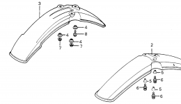 FRONT FENDER for мотоцикла HONDA XL80S A1985 year 