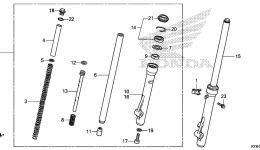 FRONT FORK for мотоцикла HONDA CRF110F AC2015 year 