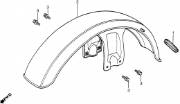 FRONT FENDER for мотоцикла HONDA NU50 A1982 year 