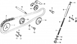 CAM CHAIN / TENSIONER for мотоцикла HONDA CT70 A1977 year 