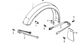 FRONT FENDER for мотоцикла HONDA NC50 A1983 year 