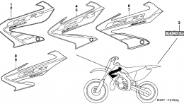 MARKS ('02-'05) for мотоцикла HONDA CR250R A2003 year 
