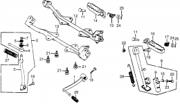 GEARSHIFT PEDAL / FOOTPEGS / SIDE STAND для мотоцикла HONDA CT70 A1982 г. 