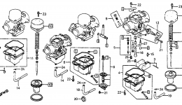 CARBURETOR (COMPONENT PARTS) for мотоцикла HONDA CB750SC A1982 year 