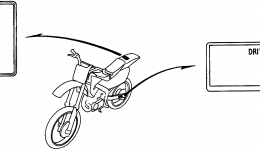 CAUTION LABEL для мотоцикла HONDA CR250R A1999 г. 