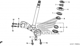 STEERING STEM for мотоцикла HONDA ST1300PA A2009 year 