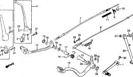 GEARSHIFT PEDAL / KICK STARTER ARM / BRAKE PEDAL for мотоцикла HONDA XR500R A1981 year 