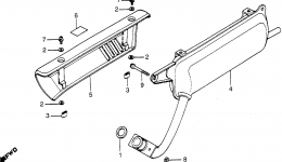 MUFFLER for мотоцикла HONDA NU50M A1982 year 