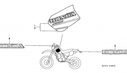 Эмблемы, наклейки для мотоцикла HONDA XR400R AC2001 г. 