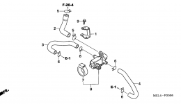 AIR INJECTION CONTROL VALVE (2) для мотоцикла HONDA CBR1000RR A2006 г. 