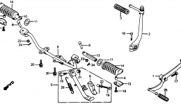 STEP / KICK STARTER ARM / CHANGE PEDAL for мотоцикла HONDA C70 A1981 year 