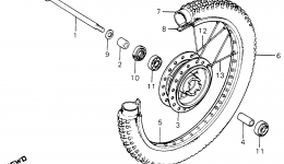 FRONT WHEEL for мотоцикла HONDA XL80S A1981 year 