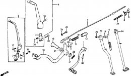 PEDAL / KICK STARTER ARM for мотоцикла HONDA XR350R A1984 year 