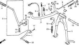 MAIN STAND / ARM / GEARSHIFT PEDAL для мотоцикла HONDA CB125S AC1984 г. 