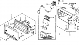 HEADLIGHT / HEADLIGHT CASE for мотоцикла HONDA NU50M AA1983 year 