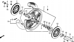 FRONT WHEEL for мотоцикла HONDA CBX A1982 year 