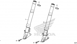 FRONT FORK (2) for мотоцикла HONDA CBR1000S AC2014 year 