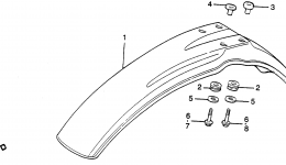 FRONT FENDER for мотоцикла HONDA XR250R A1982 year 