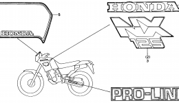 MARK для мотоцикла HONDA NX125 AC1988 г. 