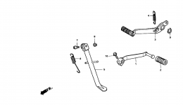 SIDE STAND / PEDAL для мотоцикла HONDA NSR50R A2004 г. 