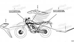 MARK / STRIPE (1) для мотоцикла HONDA CRF250LA AC2017 г. 