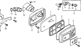 AIR CLEANER for мотоцикла HONDA NU50 A1982 year 