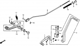 CHANGE PEDAL / BRAKE PEDAL / KICK STARTER ARM for мотоцикла HONDA CR250R A1980 year 