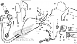 HANDLE LEVER / SWITCH / CABLE for мотоцикла HONDA VT750C A2012 year 