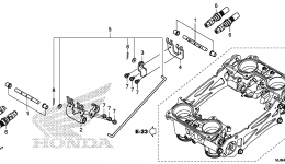 THROTTLE BODY (COMPONENT PARTS) для мотоцикла HONDA VFR800F AC2015 г. 