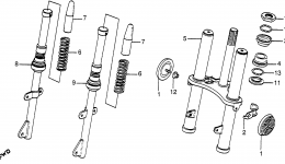 FRONT CARRIER / FRONT FORK for мотоцикла HONDA NU50M AA1983 year 