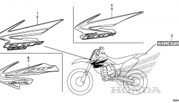 MARK (1) для мотоцикла HONDA CRF150R A2012 г. 