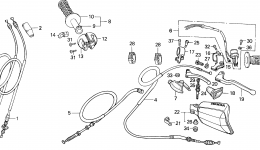 SWITCH / CABLES for мотоцикла HONDA XR250R A1995 year 