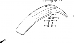 FRONT FENDER for мотоцикла HONDA XR500 A1979 year 
