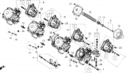 CARBURETOR COMPONENTS для мотоцикла HONDA CB400F AC1990 г. 