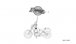 MARK для мотоцикла HONDA CMX250C AC1999 г. 
