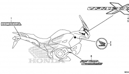 MARK (1) для мотоцикла HONDA VFR1200X AC2016 г. 
