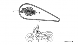 MARK для мотоцикла HONDA CMX250C AC1997 г. 