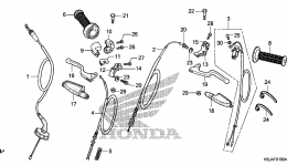 HANDLE LEVER / CABLE for мотоцикла HONDA CRF80F A2008 year 