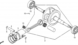 CRANKSHAFT / PISTON for мотоцикла HONDA NU50 A1982 year 