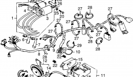 WIRE HARNESS / HORN for мотоцикла HONDA CB550F A1977 year 