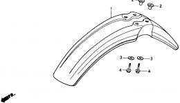 FRONT FENDER for мотоцикла HONDA XR600R A1990 year 