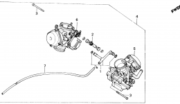 CARBURETOR (ASSY.) для мотоцикла HONDA VT800C AC1988 г. 