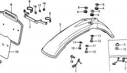 FRONT FENDER for мотоцикла HONDA XR200 A1981 year 
