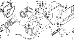 AIR CLEANER / SIDE COVER for мотоцикла HONDA XL175 A1978 year 