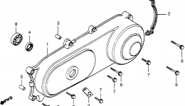 LEFT SIDE COVER for мотоцикла HONDA NU50 AA1983 year 