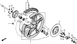 FRONT WHEEL for мотоцикла HONDA CM400C A1981 year 