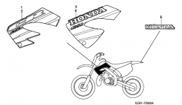 MARK for мотоцикла HONDA CR125R A2001 year 