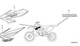 MARKS ('06-'07) для мотоцикла HONDA CR250R A2007 г. 